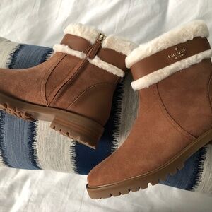 NWB Kate Spade Bailee Suede Winter Booties KA166 R5Q